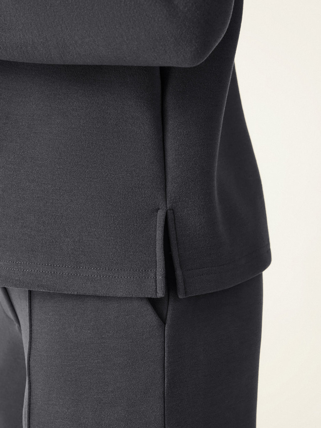 2Pcs Set FuzzLuxe Turtleneck Top & Regular High Waisted Straight Leg Pull On Pant