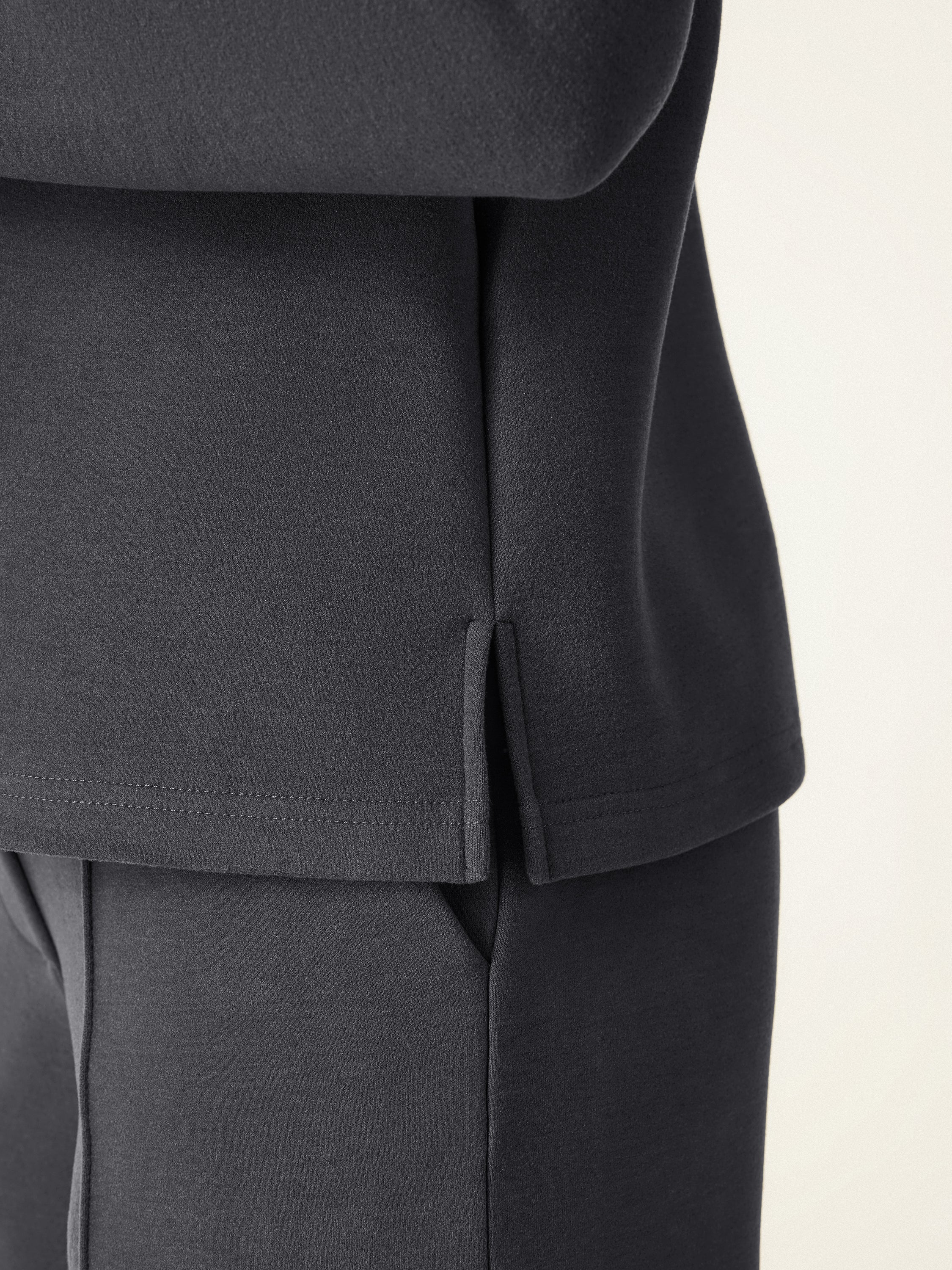 2Pcs Set FuzzLuxe Turtleneck Top & Regular High Waisted Straight Leg Pull On Pant