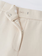 2Pcs Set Boatneck Angled Tee & Mid Rise Wide Leg Trousers