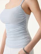 2Pcs Set Bell Sleeve Cardigan & Adjustable Spaghetti Bra Tank