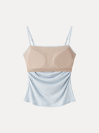 2Pcs Set Bell Sleeve Cardigan & Adjustable Spaghetti Bra Tank