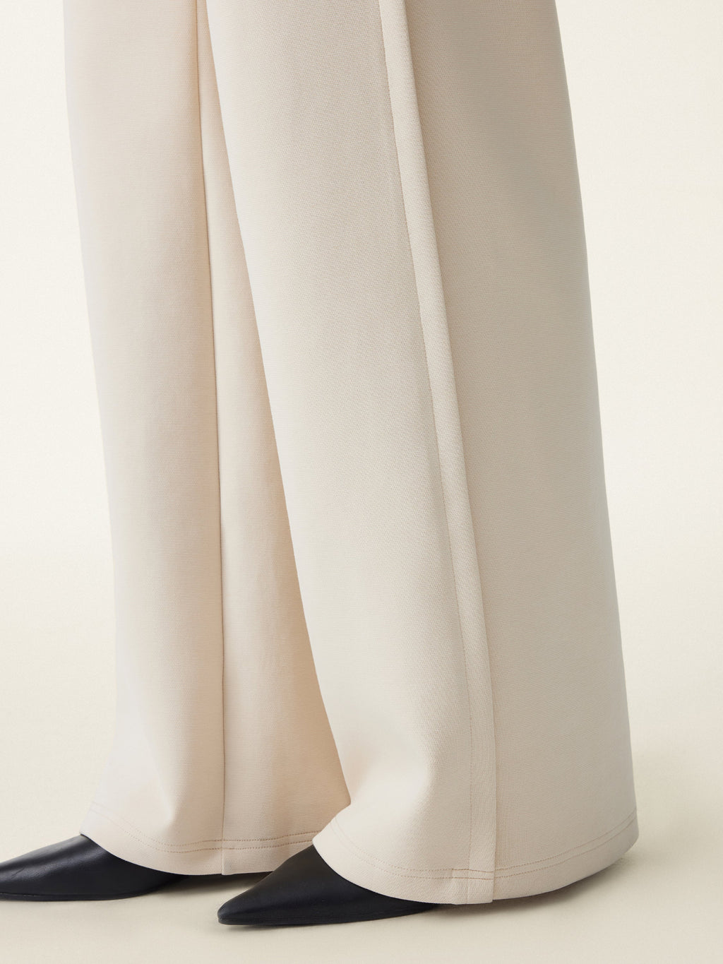 2Pcs Set Boatneck Angled Tee & Mid Rise Wide Leg Trousers