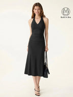 2Pcs Set Halter Neck Bra Tank & Pull-on Mermaid Midi Skirt