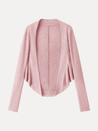 2Pcs Set Knit Shrug Sweater & Cowl Neck Midi Bra Dress